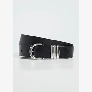 Madewell Multikeeper Belt, Black with Silver (M)
